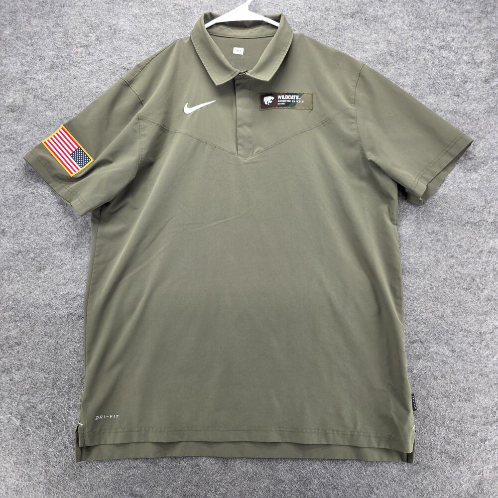Kansas State Wildcats Shirt Mens L Green NCAA Football Dri-Fit On-Field Nike